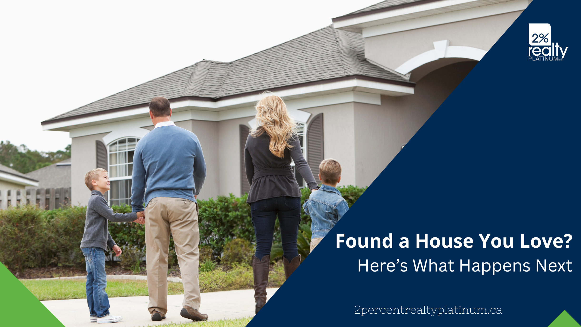 Family viewing a home before making an offer and beginning the home buying process